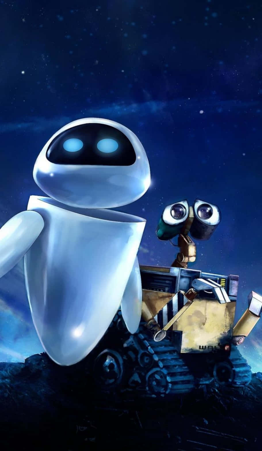 Wall-E, iPhone, starry night sky, HD Phone Wallpaper