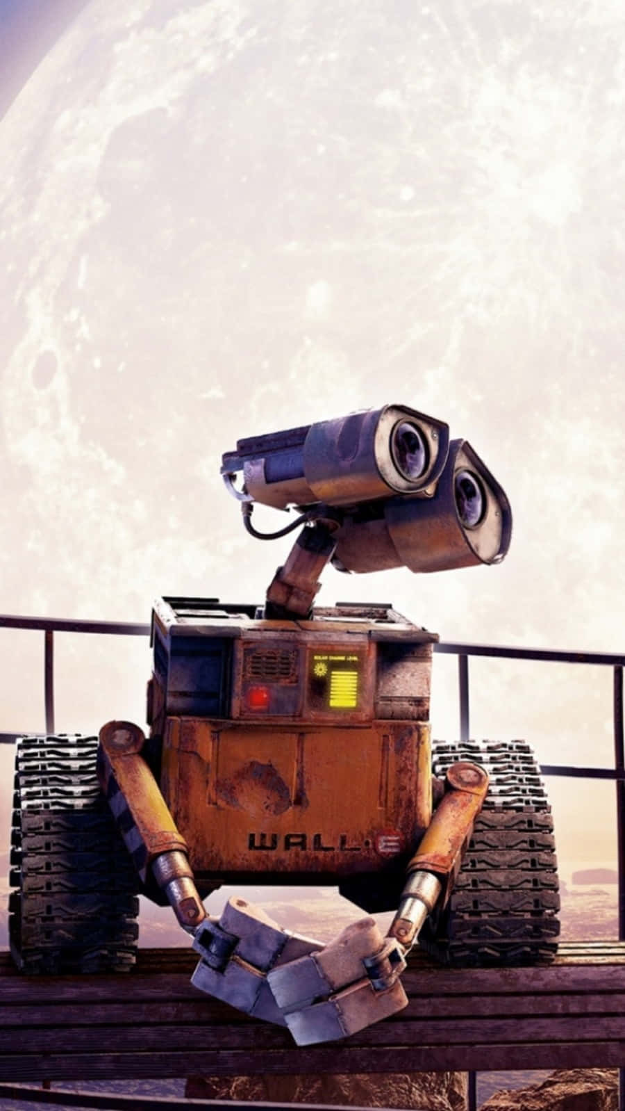 WALL-E, iPhone, massive moon, HD Phone Wallpaper