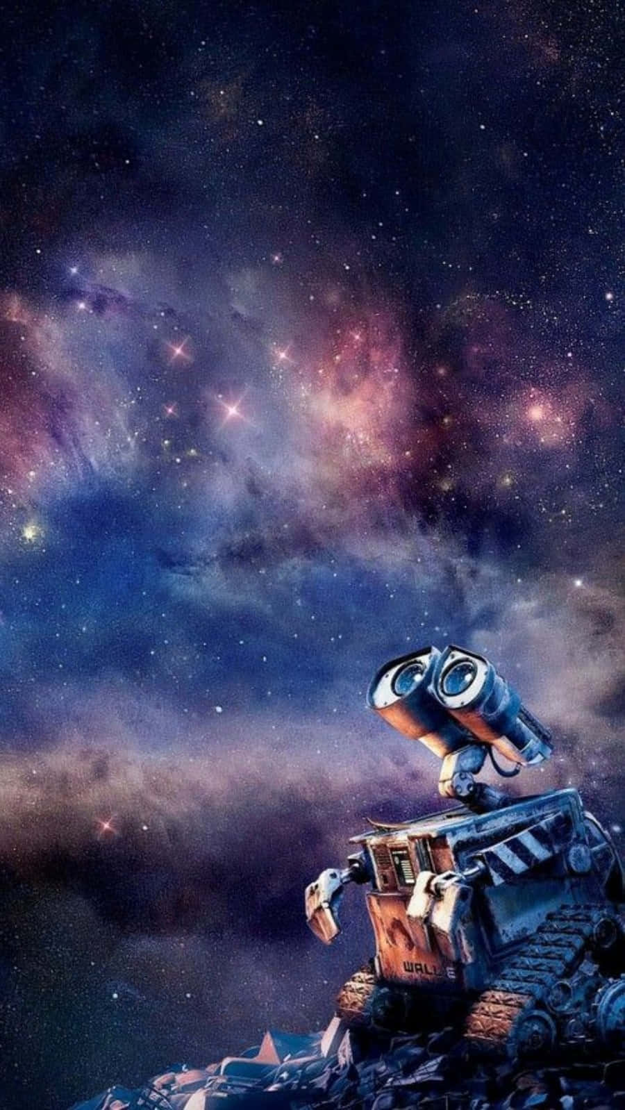Wall E, iPhone, cosmic nebula, HD Phone Wallpaper