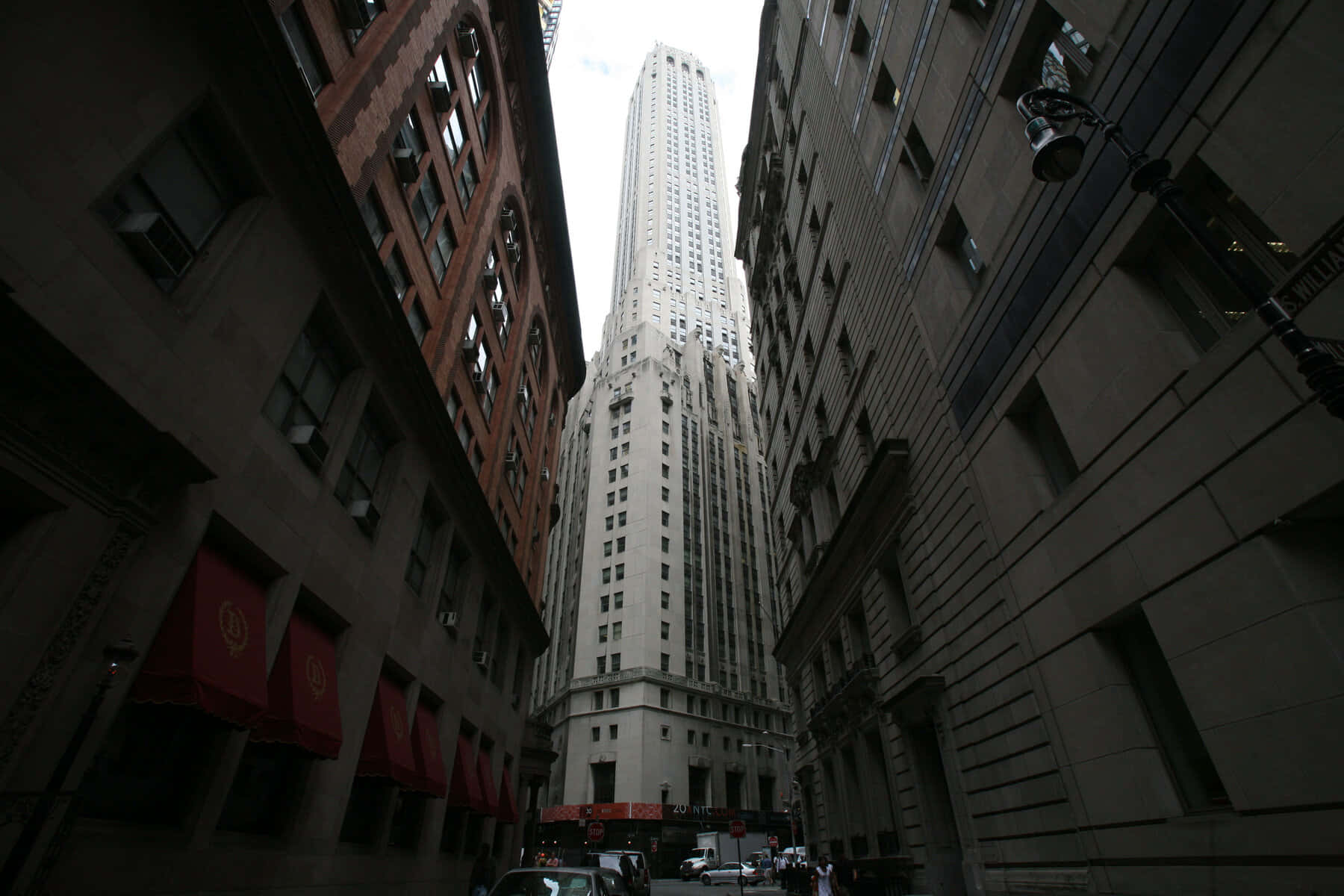 Wall Street, skyscraper, urban alley, HD Desktop Wallpaper