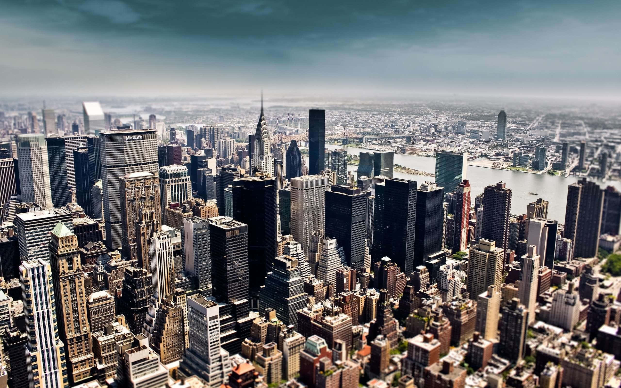 Wall Street, urban skyline, skyscrapers, 2K Desktop Wallpaper