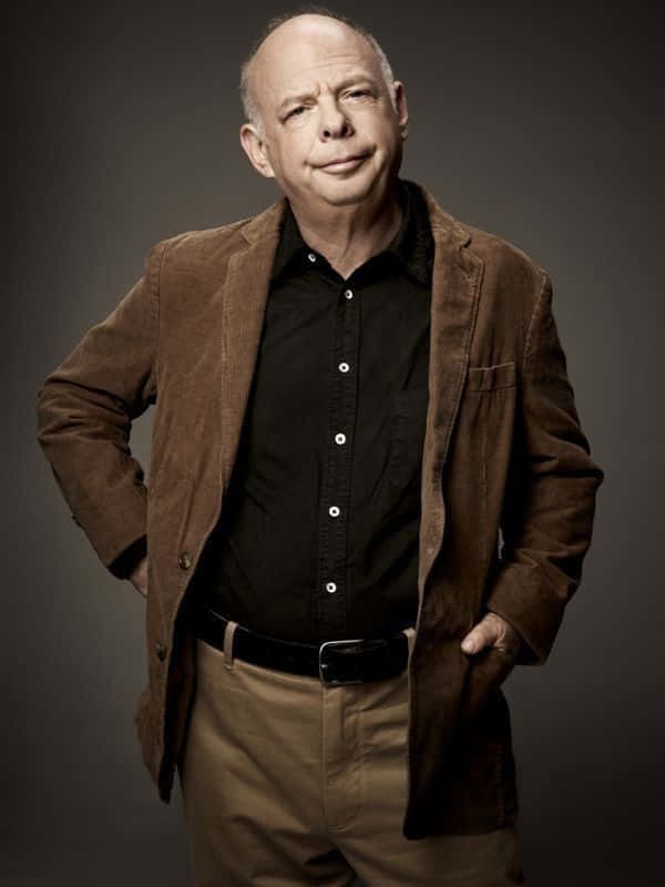 Wallace Shawn, brown corduroy jacket, black shirt, SD Phone Wallpaper