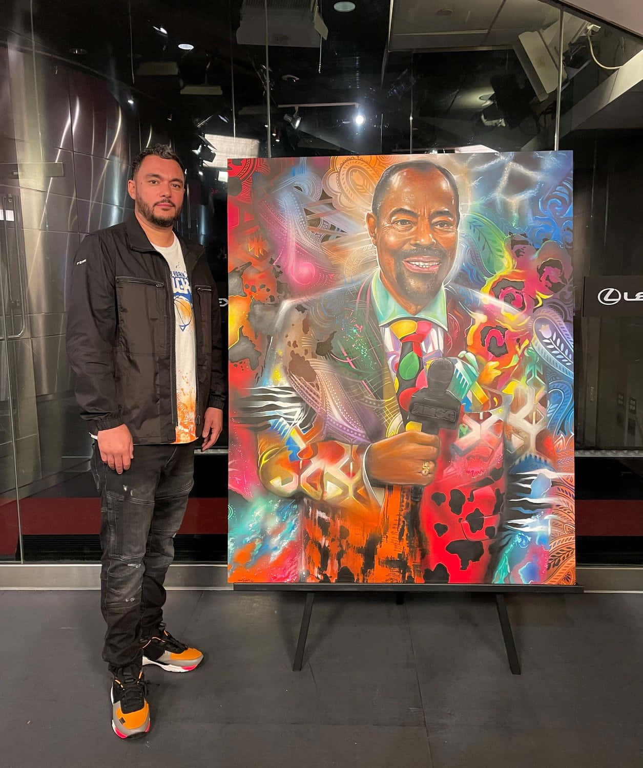 Walt Frazier, portrait painting, smiling man, HD Phone Wallpaper