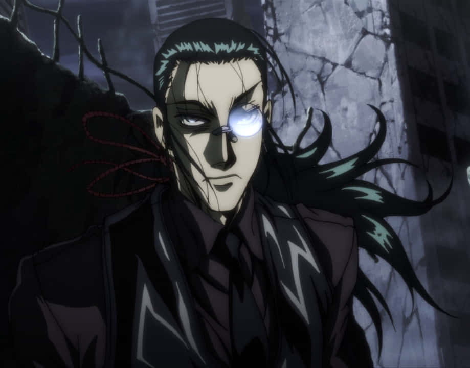 Walter C Dornez, glowing blue eye, red string, SD Desktop Wallpaper