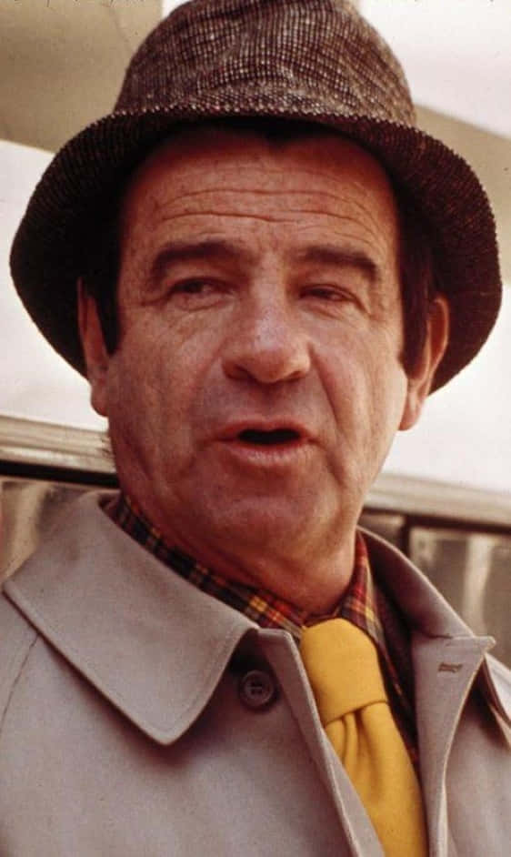 Walter Matthau, brown hat, beige trench coat, SD Phone Wallpaper