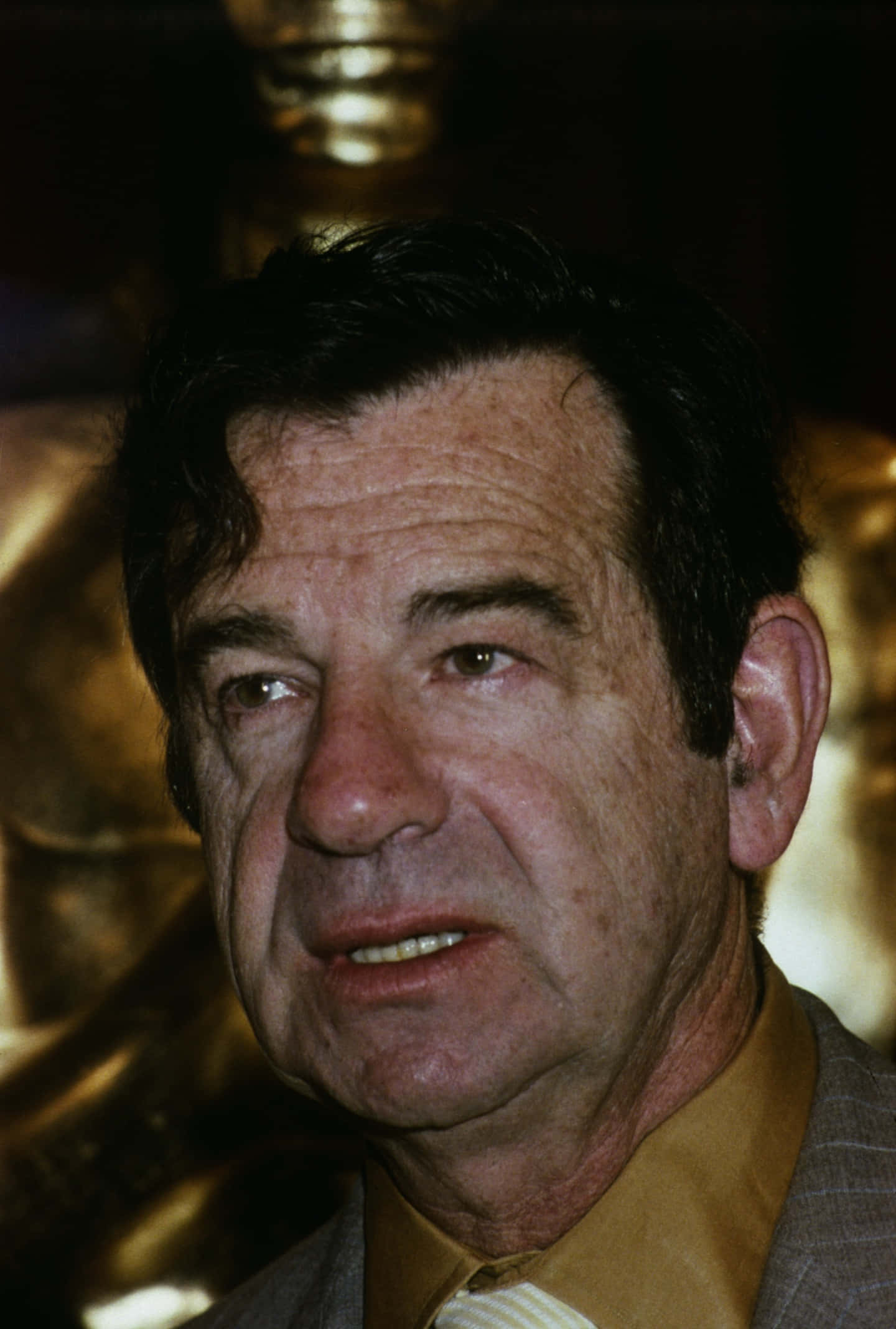 Walter Matthau, yellow shirt, suit jacket, Full HD Phone Wallpaper