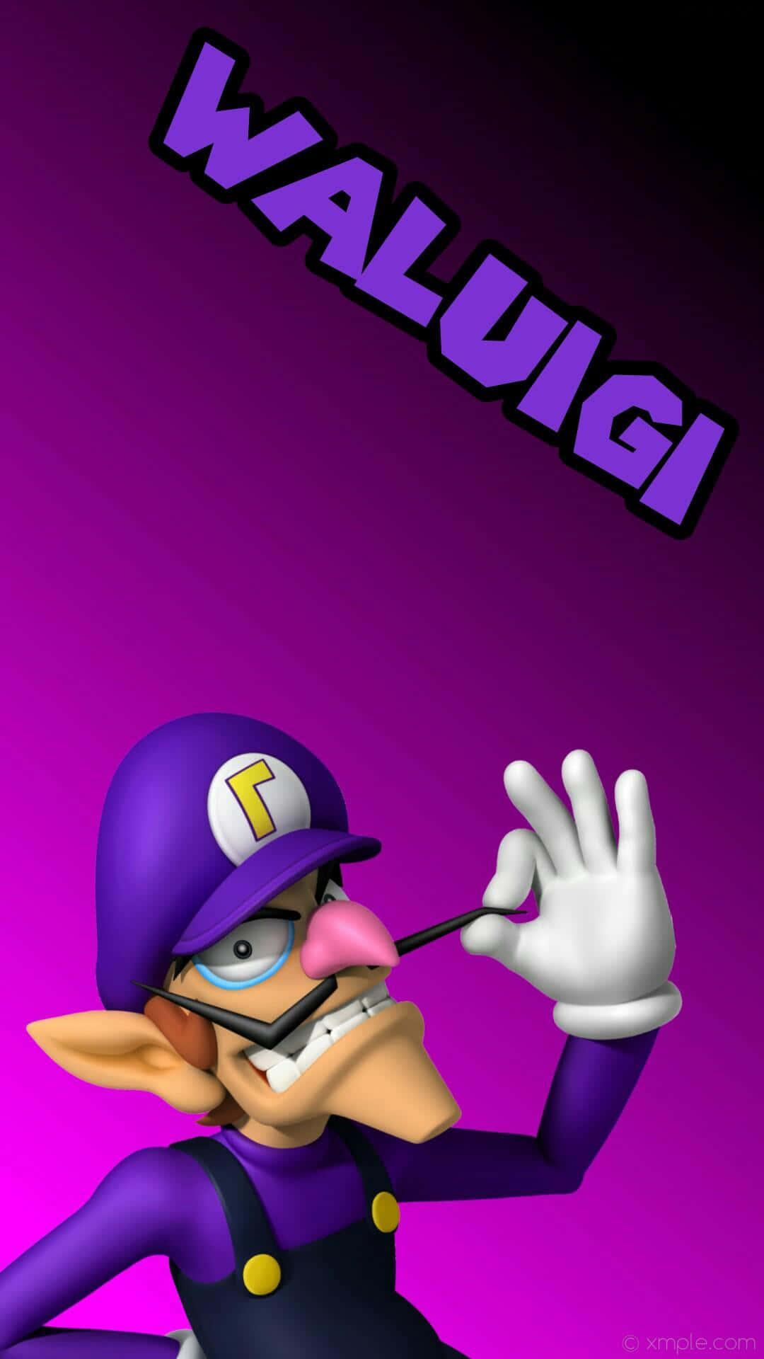 Waluigi, purple outfit, pipe, Full HD Phone Wallpaper