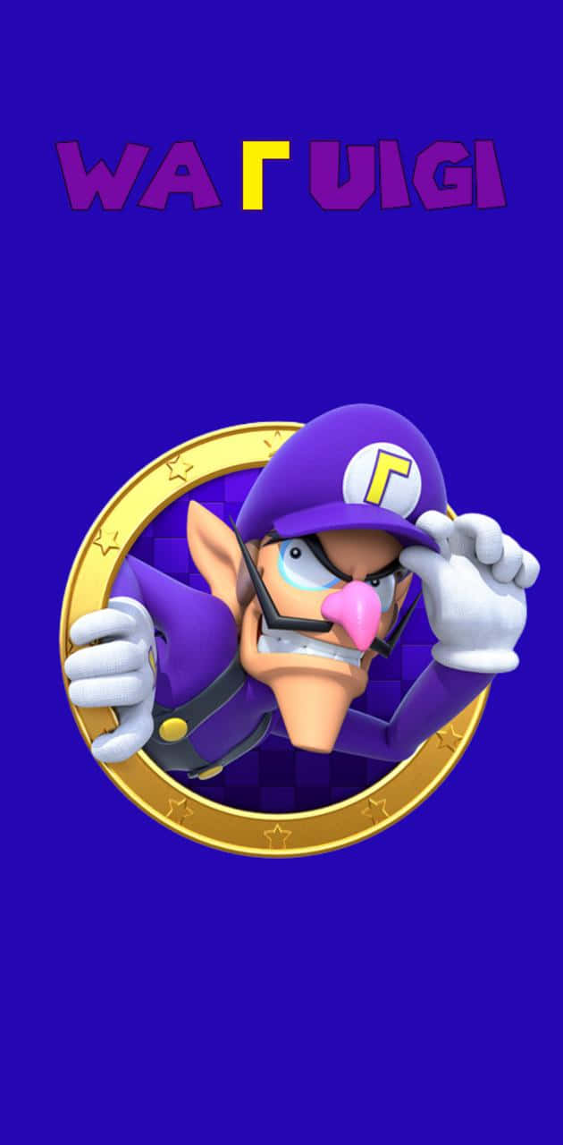 Waluigi, gold coin frame, angry expression, HD Phone Wallpaper