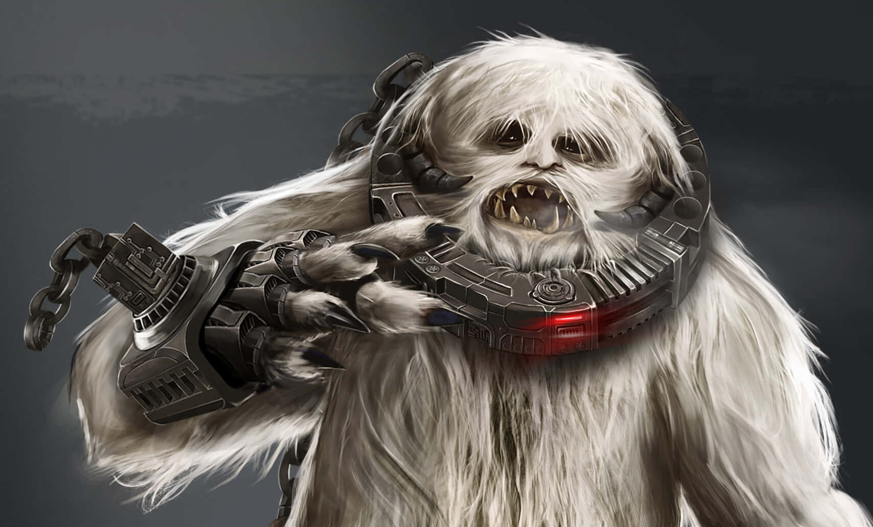 Wampa, frozen tundra, white-furred, HD Desktop Wallpaper