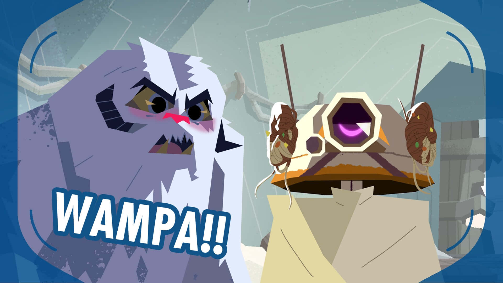 Wampa, mechanical creature, glowing purple eye, Full HD Desktop Wallpaper
