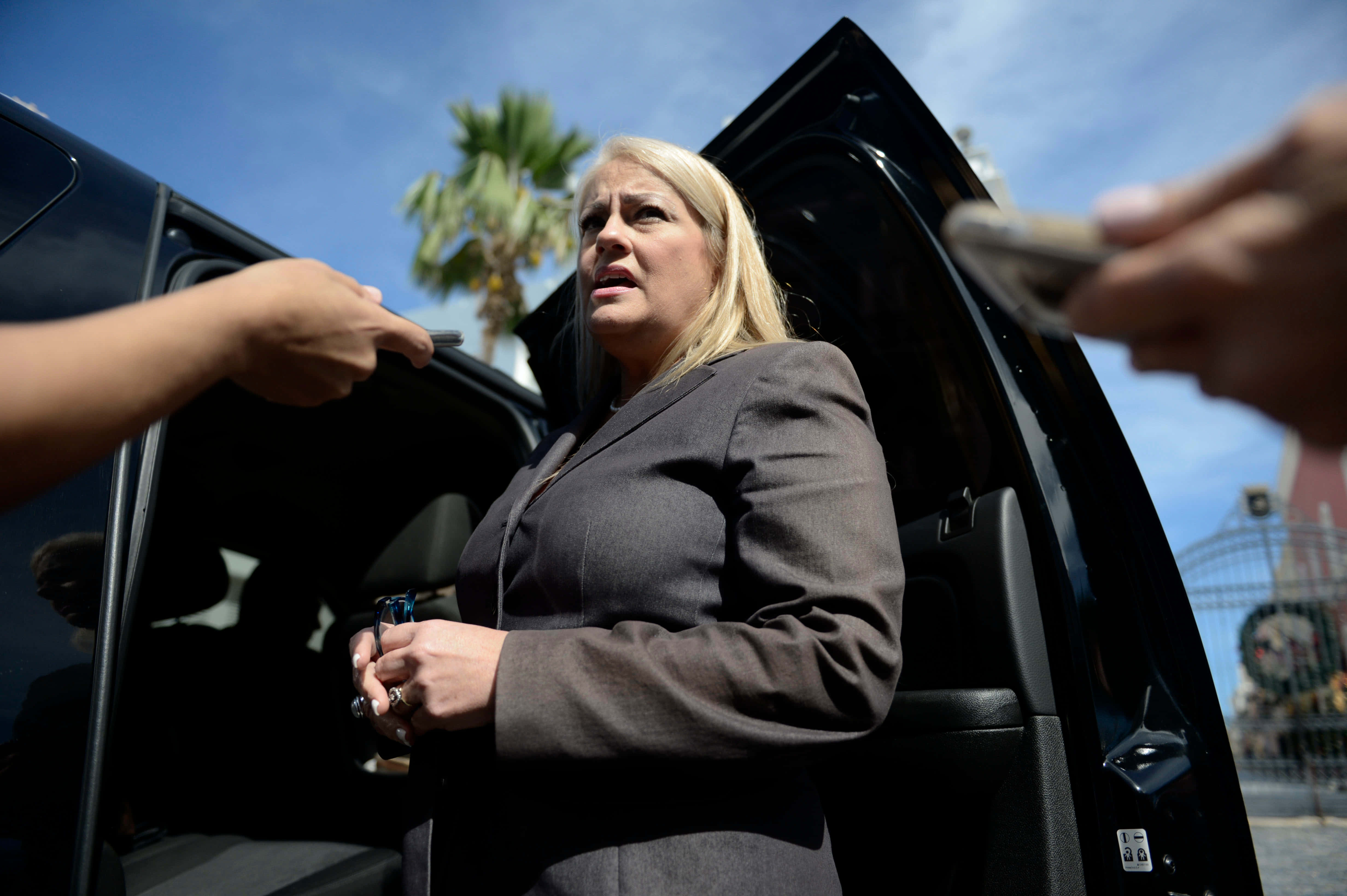 Wanda Vázquez Garced, gray suit, black car, 4K Desktop Wallpaper