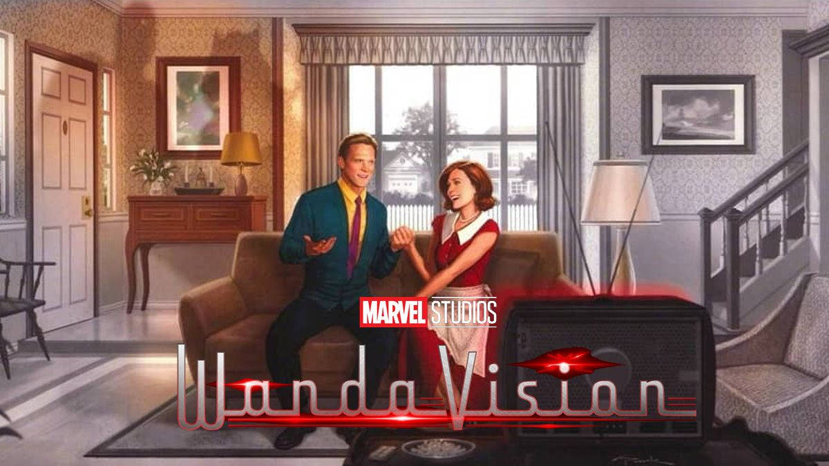 WandaVision, 1950s-style clothing, vintage living room, SD Desktop Wallpaper