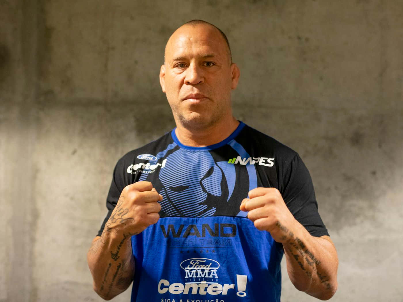 Wanderlei Silva, fighting stance, concrete wall, HD Desktop Wallpaper