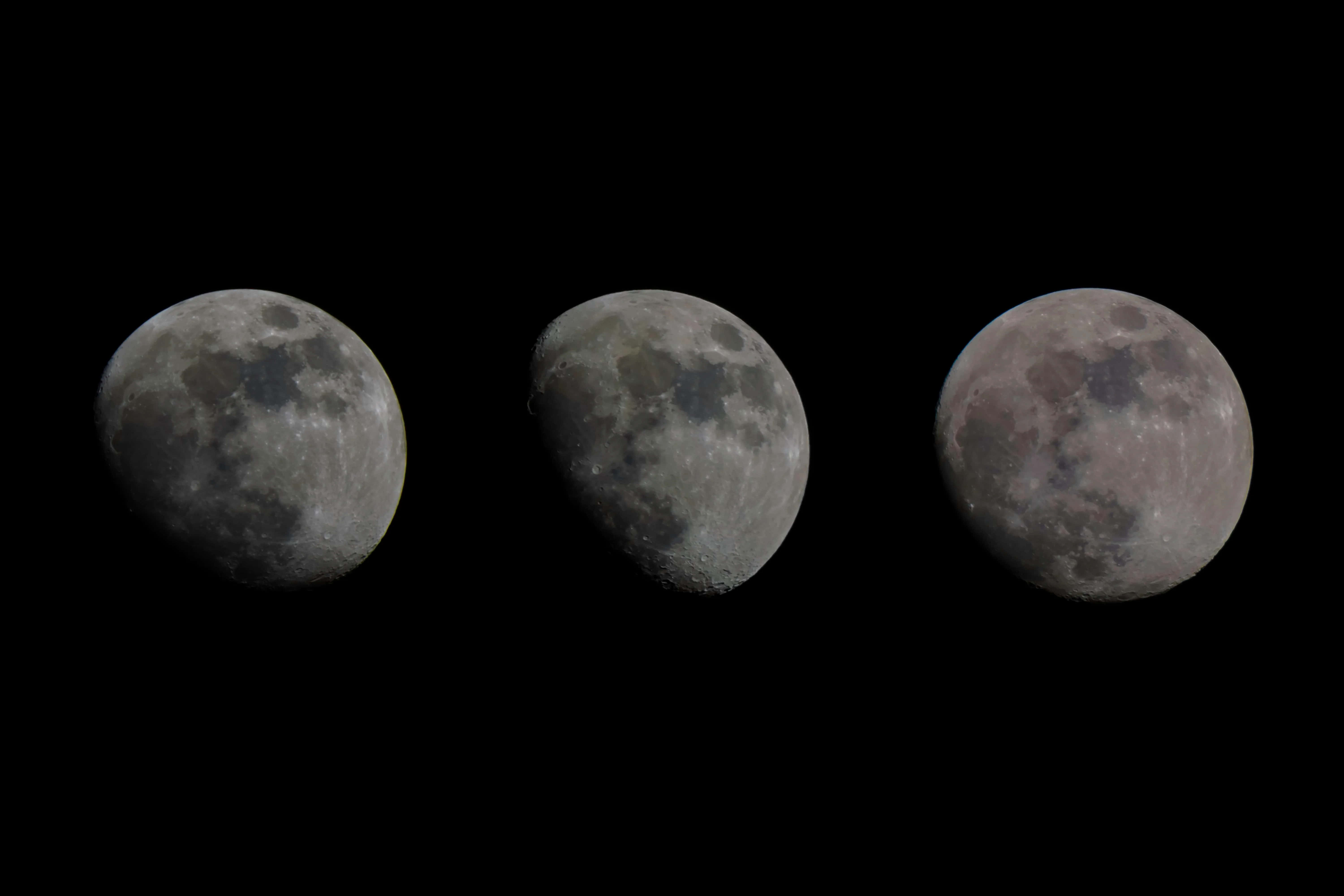 Waning Gibbous Moon, craters, maria, 5K Desktop Wallpaper
