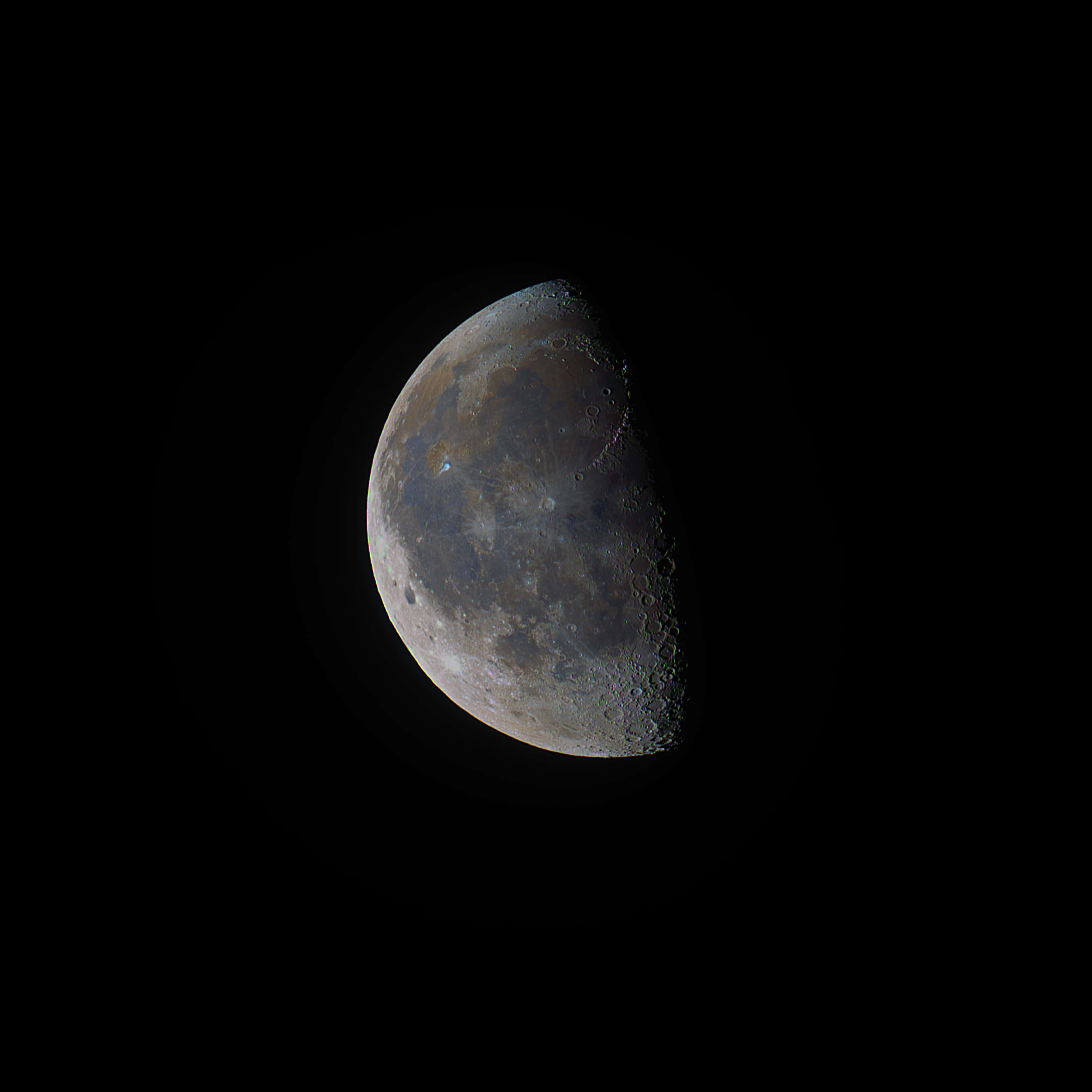 Waning Gibbous Moon, craters, maria, 2K Desktop Wallpaper