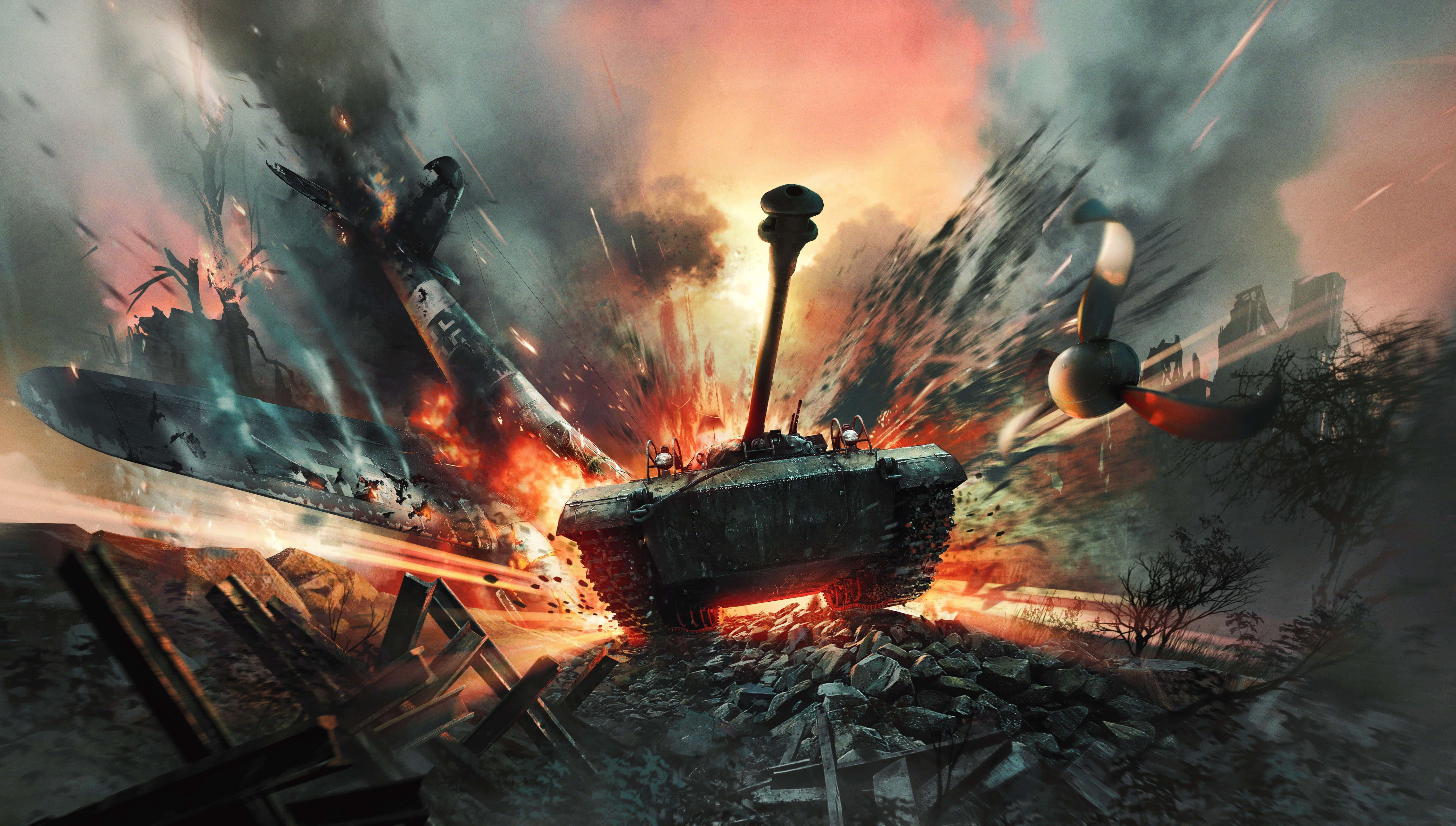 War Thunder, tank, battlefield, 5K Desktop Wallpaper