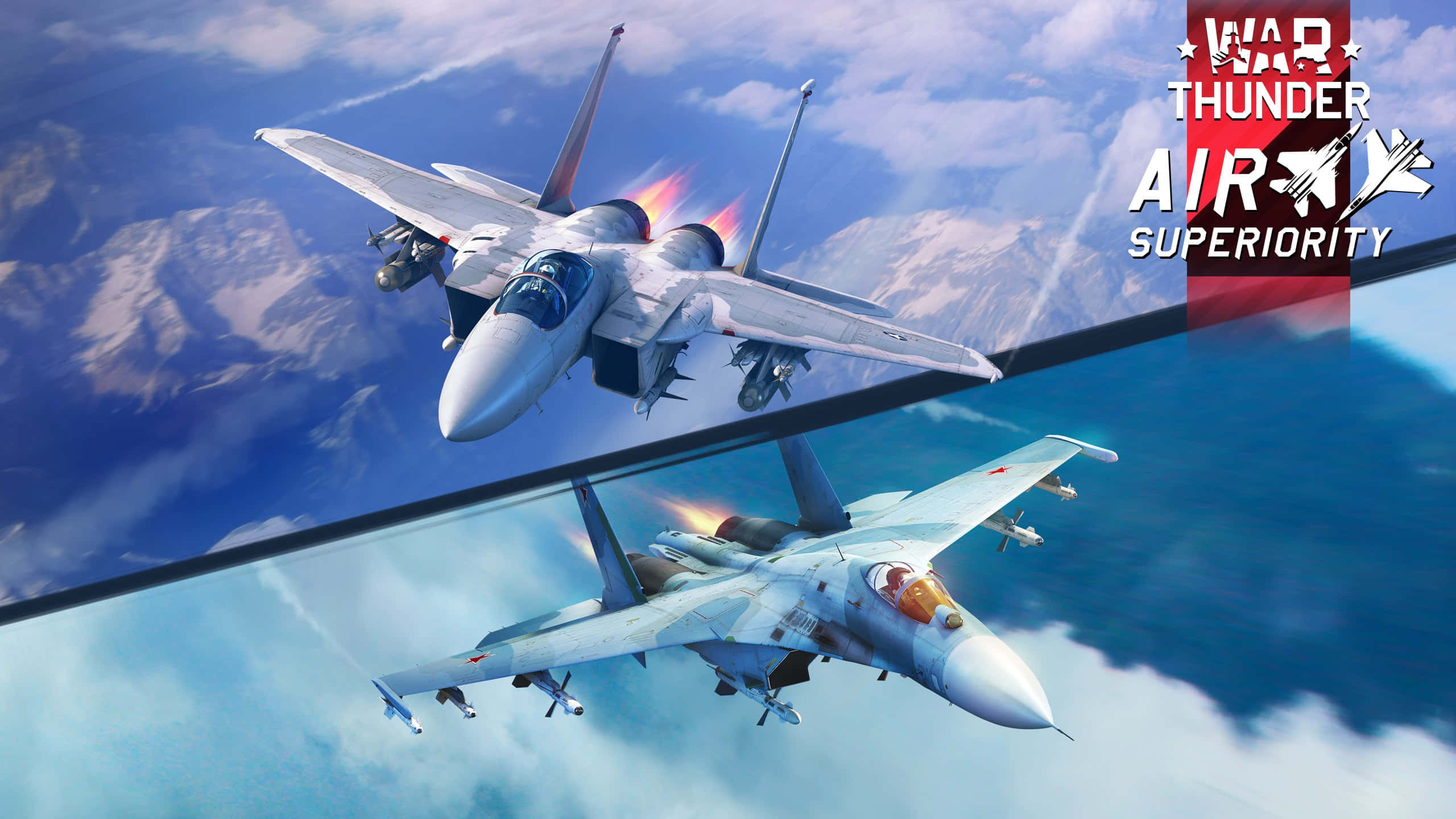 War Thunder, air superiority jets, formation, 2K Desktop Wallpaper