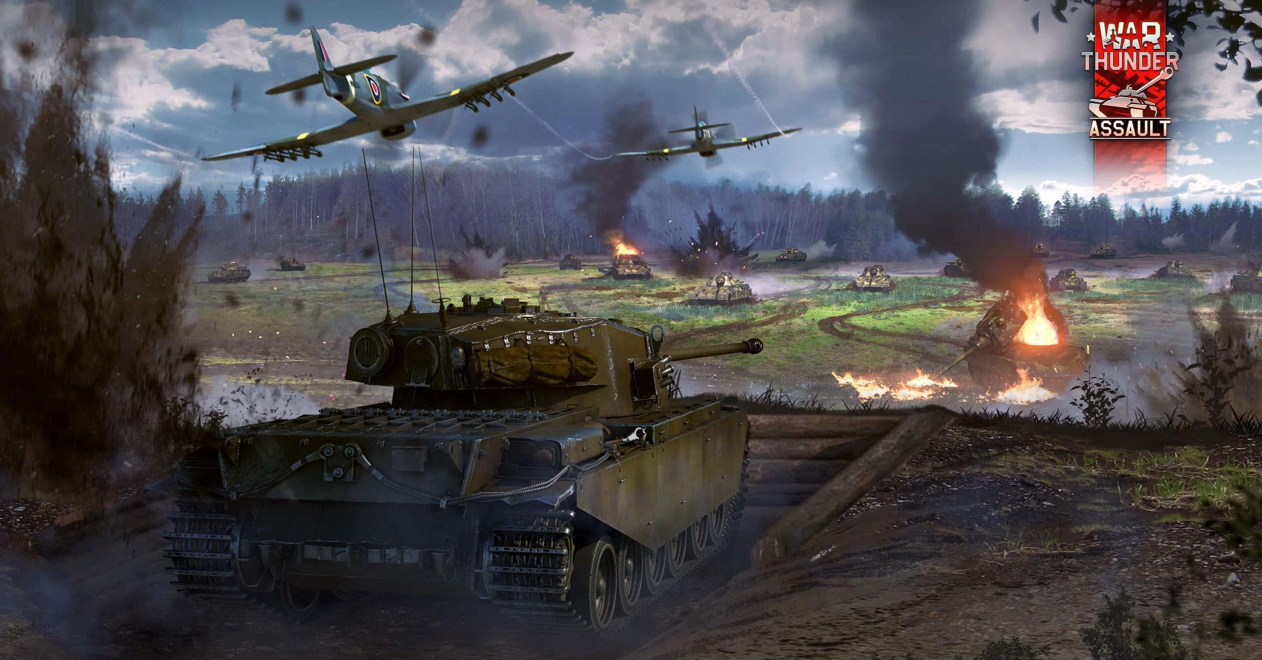 War Thunder, battlefield, tanks, 2K Desktop Wallpaper