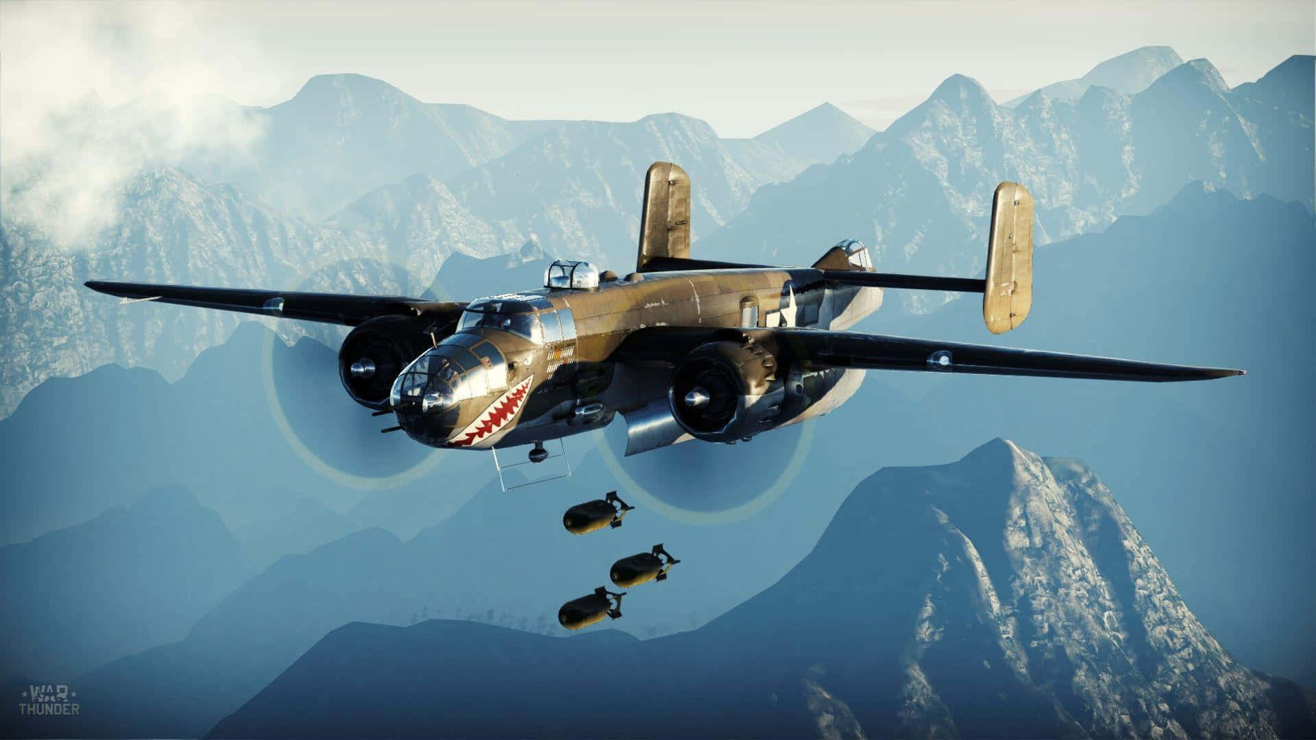War Thunder, bomber, shark mouth, Full HD Desktop Wallpaper
