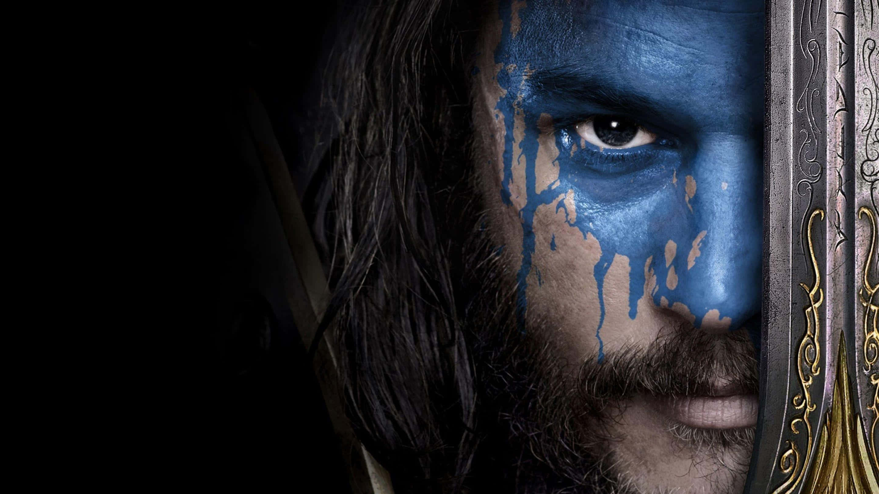 Warcraft Movie, warrior, blue war paint, 2K Desktop Wallpaper