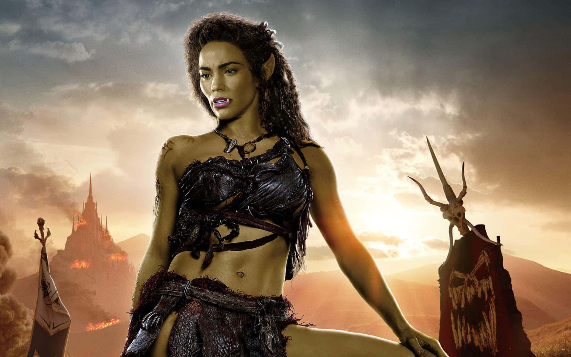 Warcraft Movie, warrior woman, dark skin, Full HD Desktop Wallpaper