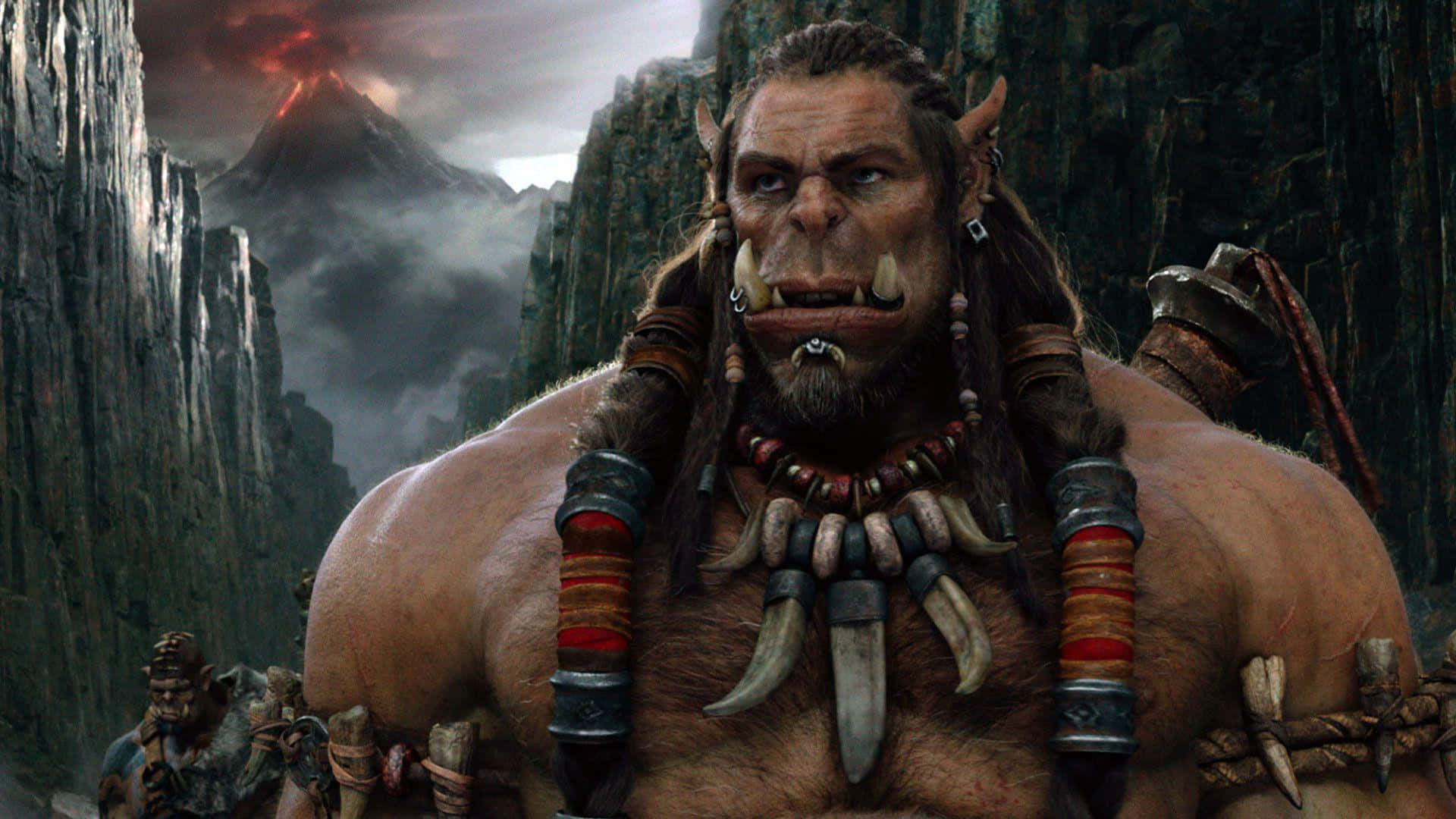 Warcraft Movie, orc warrior, tusks, Full HD Desktop Wallpaper
