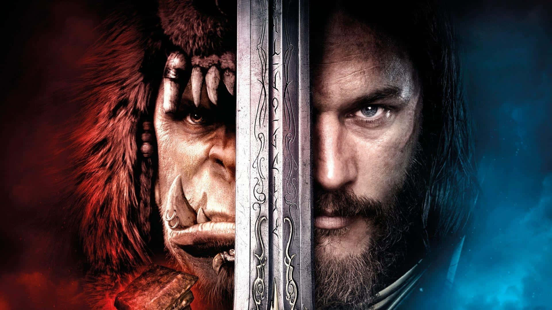 Warcraft The Movie, fierce warriors, ornate sword blade, Full HD Desktop Wallpaper