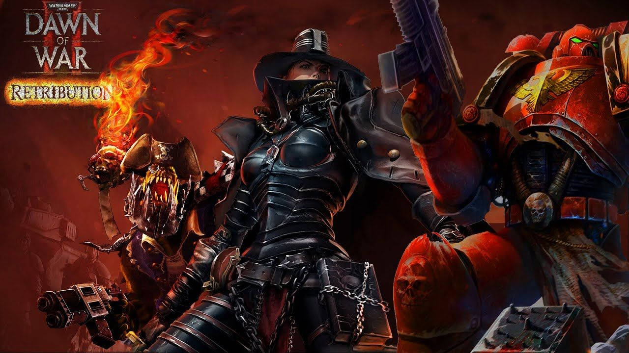 Warhammer 40000 Dawn Of War, female warrior, black armor, HD Desktop Wallpaper