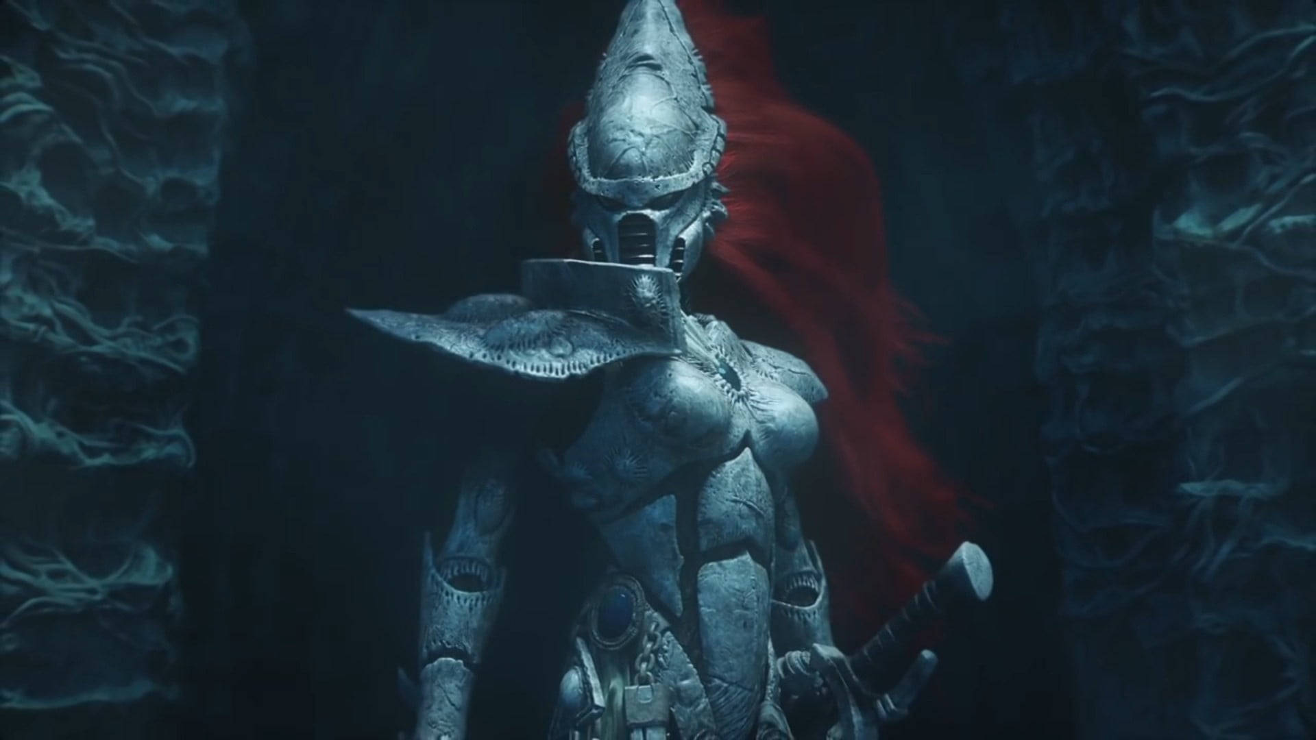 Warhammer 40000 Dawn Of War, knight, ornate silver armor, Full HD Desktop Wallpaper
