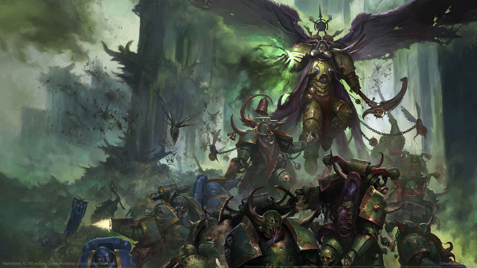 Warhammer 4K, warlord, dark wings, Full HD Desktop Wallpaper
