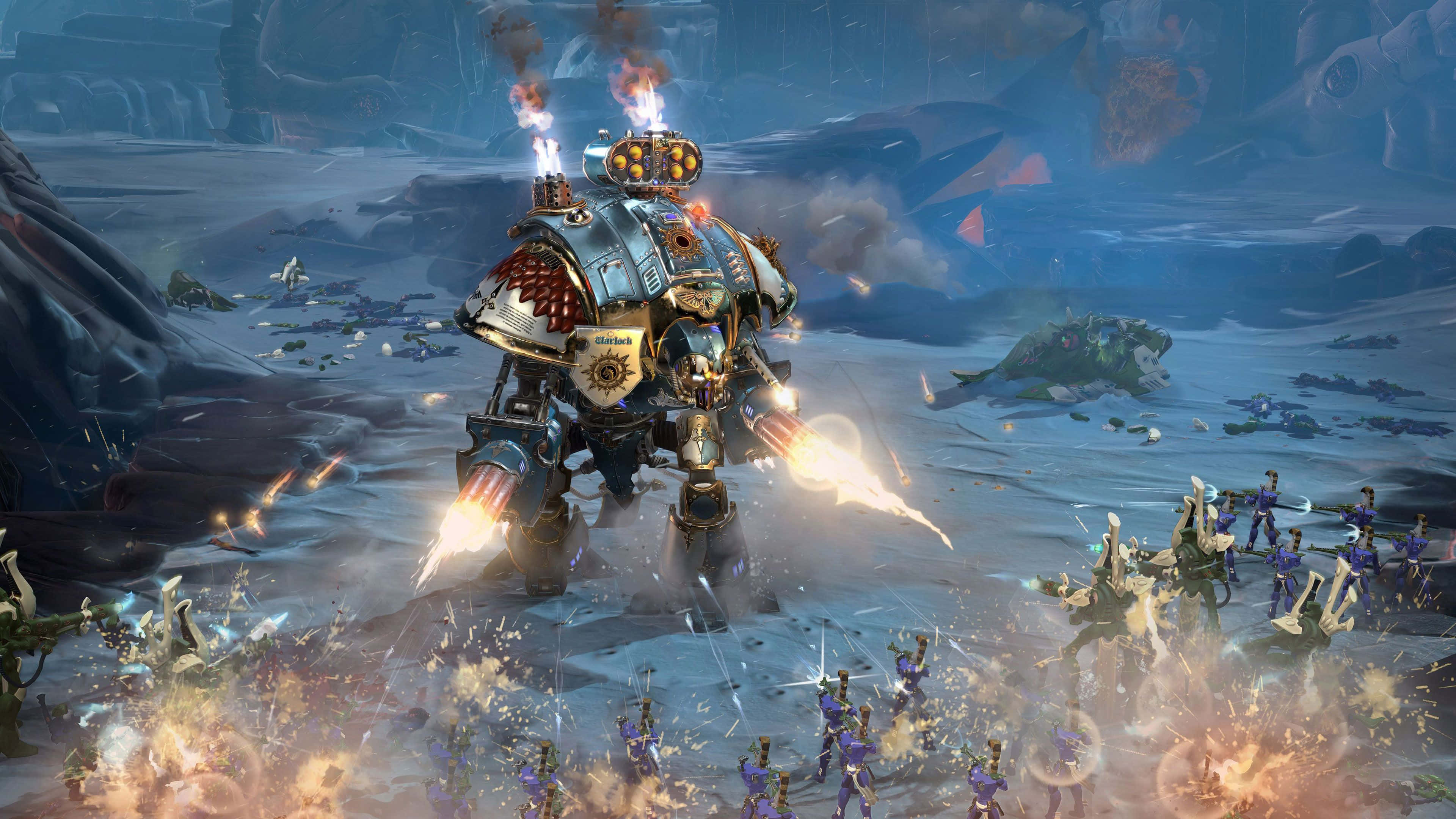 Warhammer 4K, 3840 x 2160, armored war machine, 4K Desktop Wallpaper