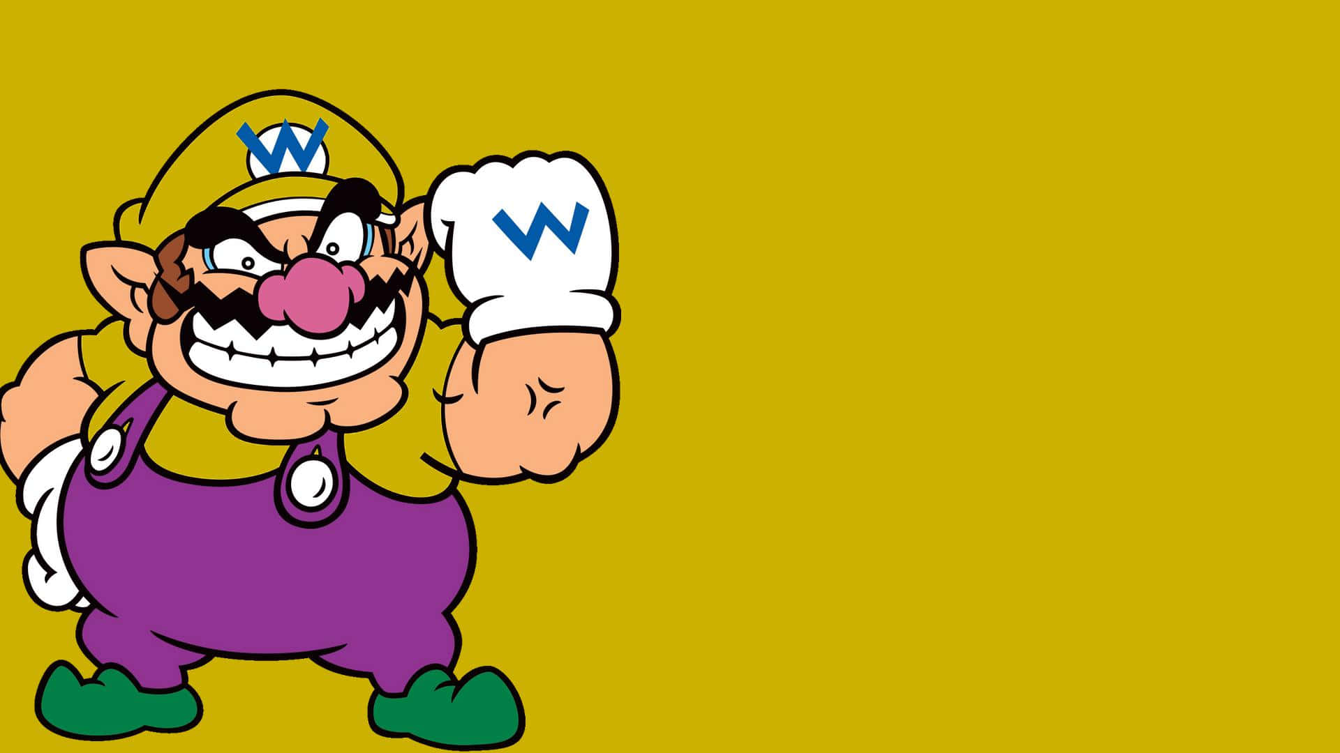 Wario, mustard yellow, Night Sky, Full HD Desktop Wallpaper