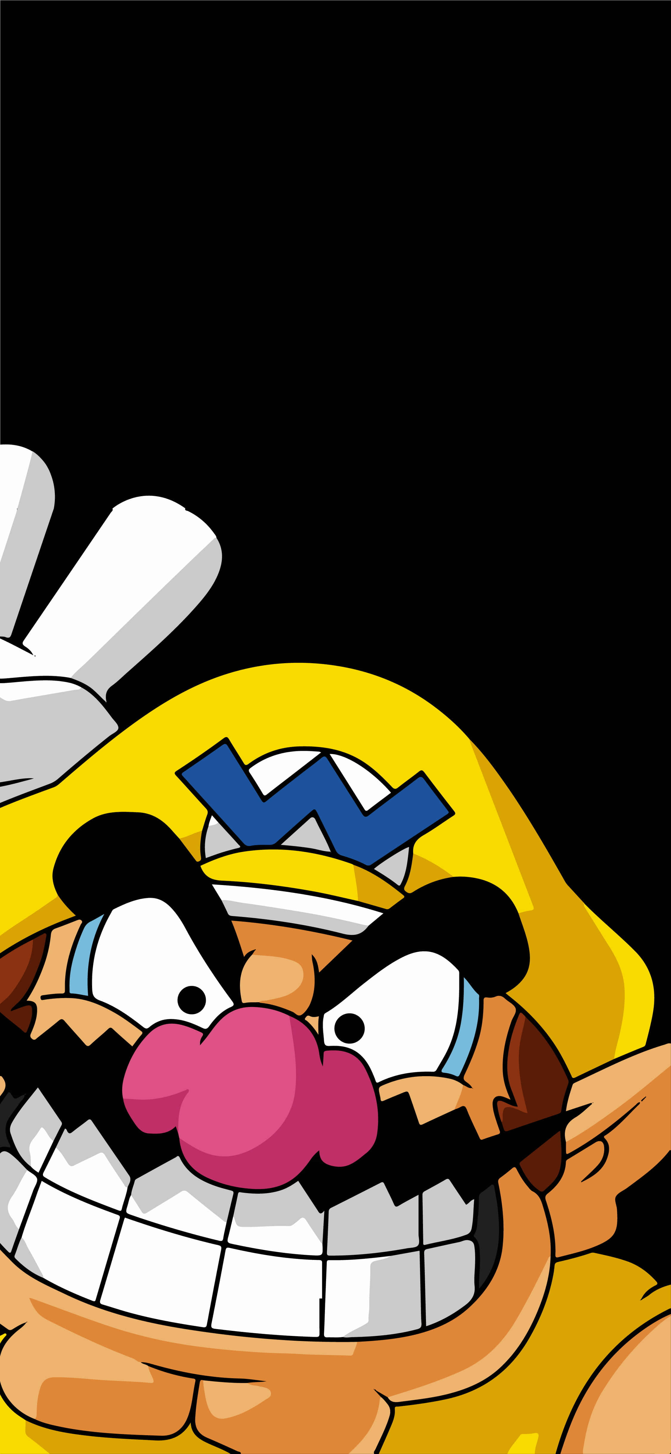 Wario, yellow hat, pink mustache, 4K Phone Wallpaper