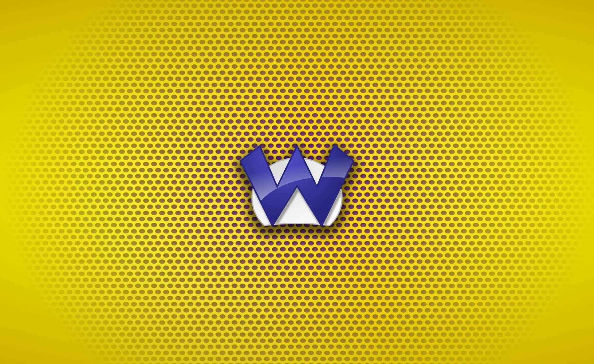Wario, W logo, 3D metallic sheen, Full HD Desktop Wallpaper