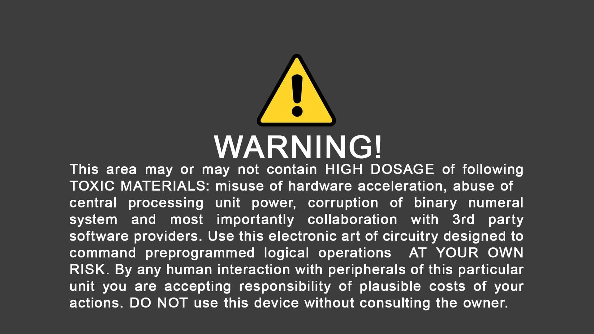 Warning, yellow triangle, exclamation mark, Full HD Desktop Wallpaper