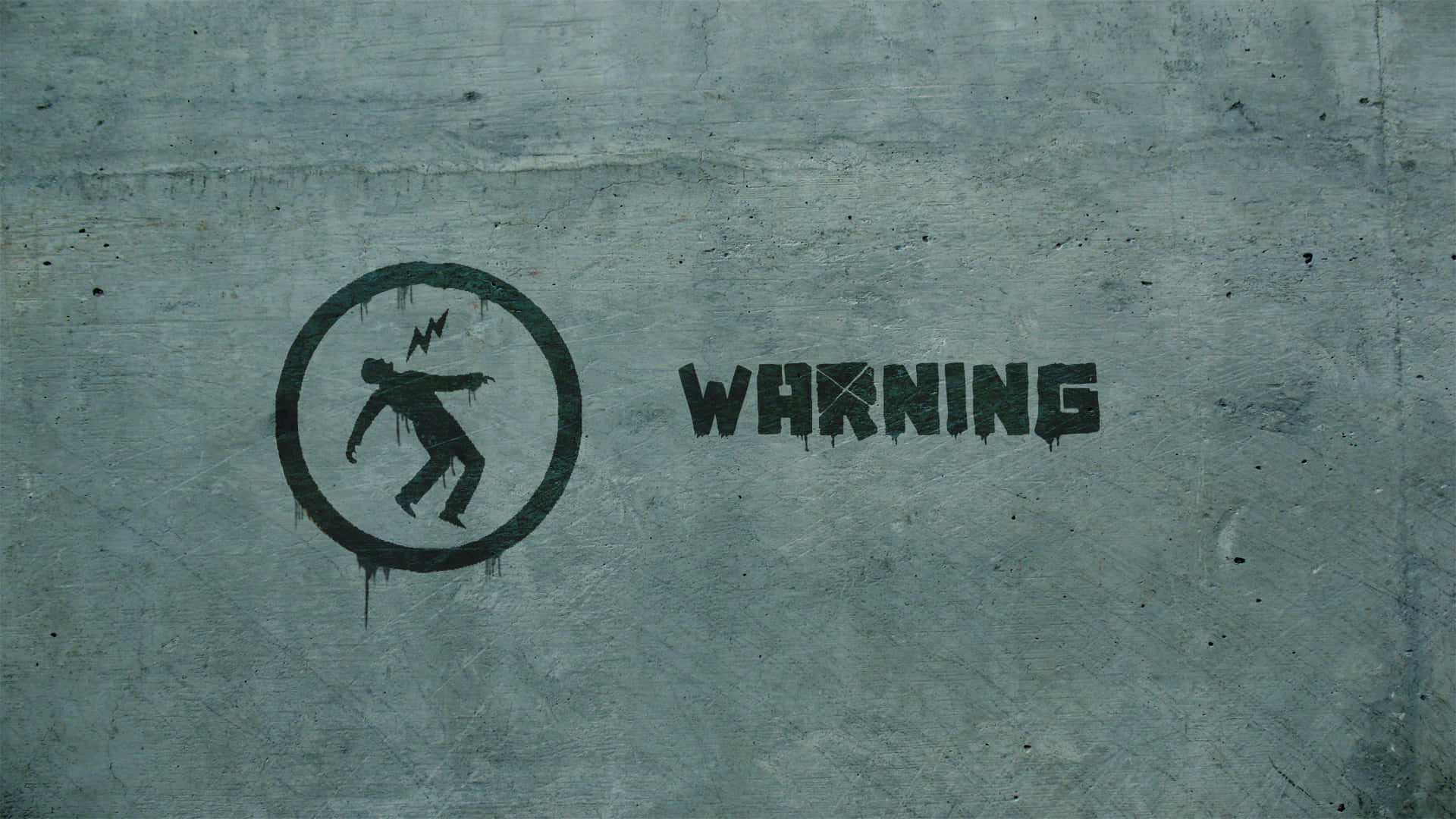 Warning, drowning warning sign, falling person icon, Full HD Desktop Wallpaper