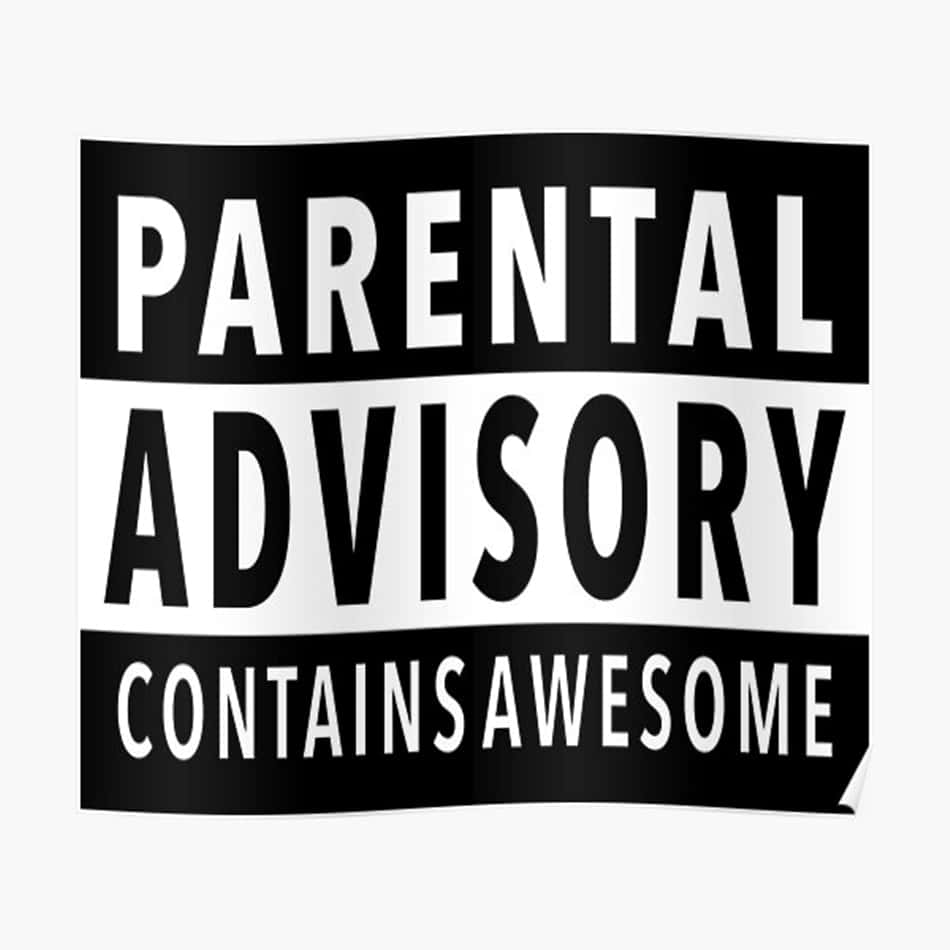 Parental Advisory, black and white, poster, SD Desktop Wallpaper