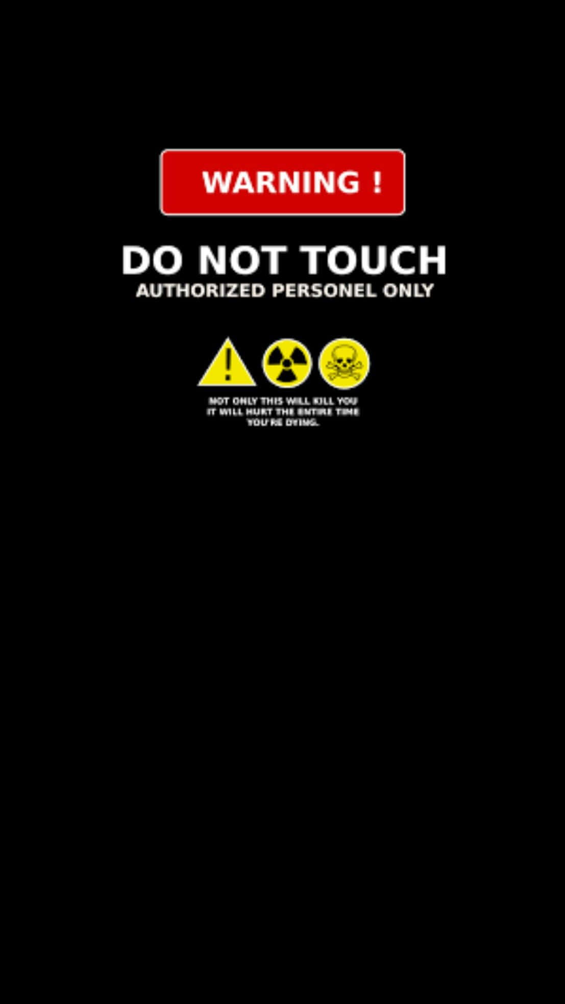Warning, red warning sign, yellow hazard symbols, Full HD Phone Wallpaper