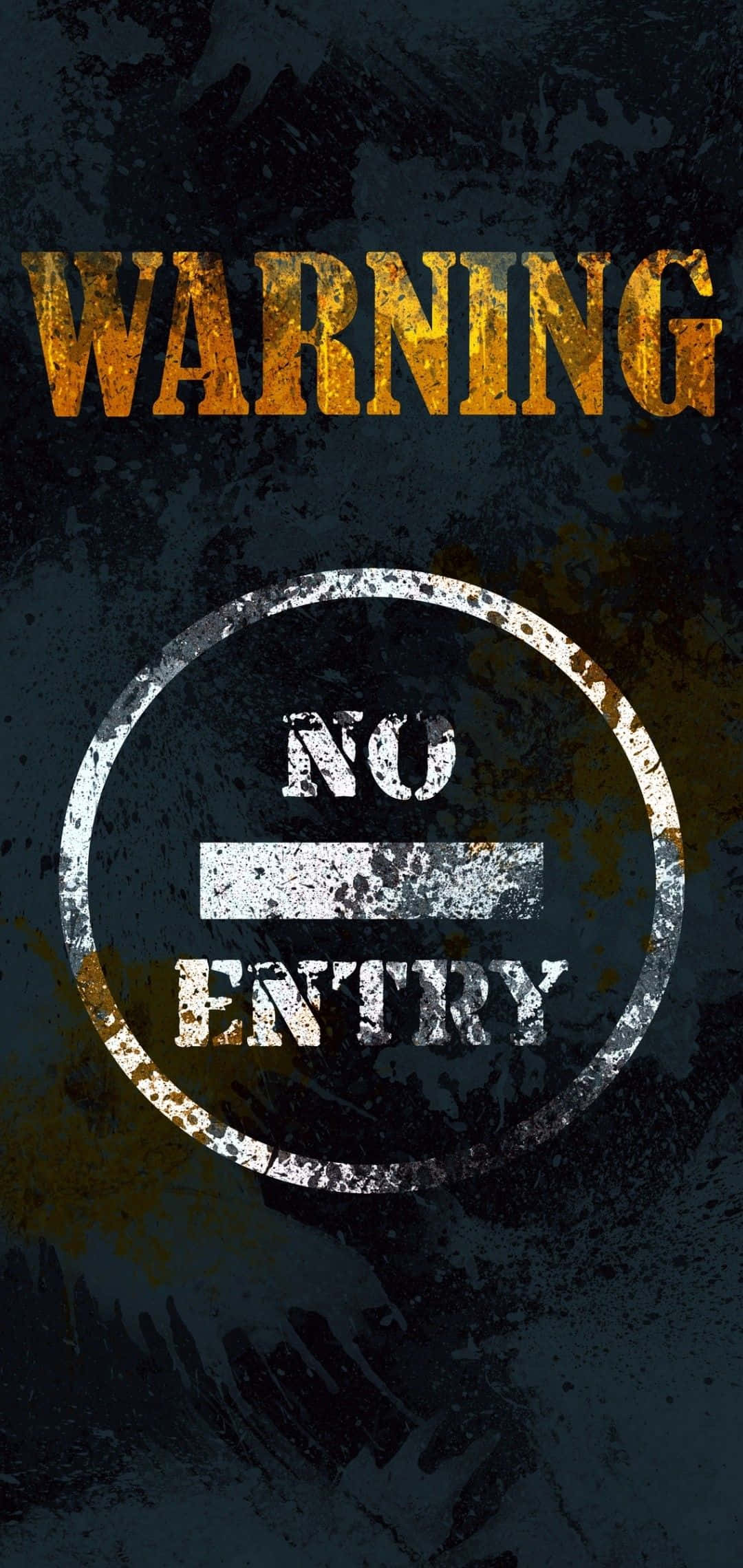 Warning, bright yellow, orange text, Full HD Phone Wallpaper