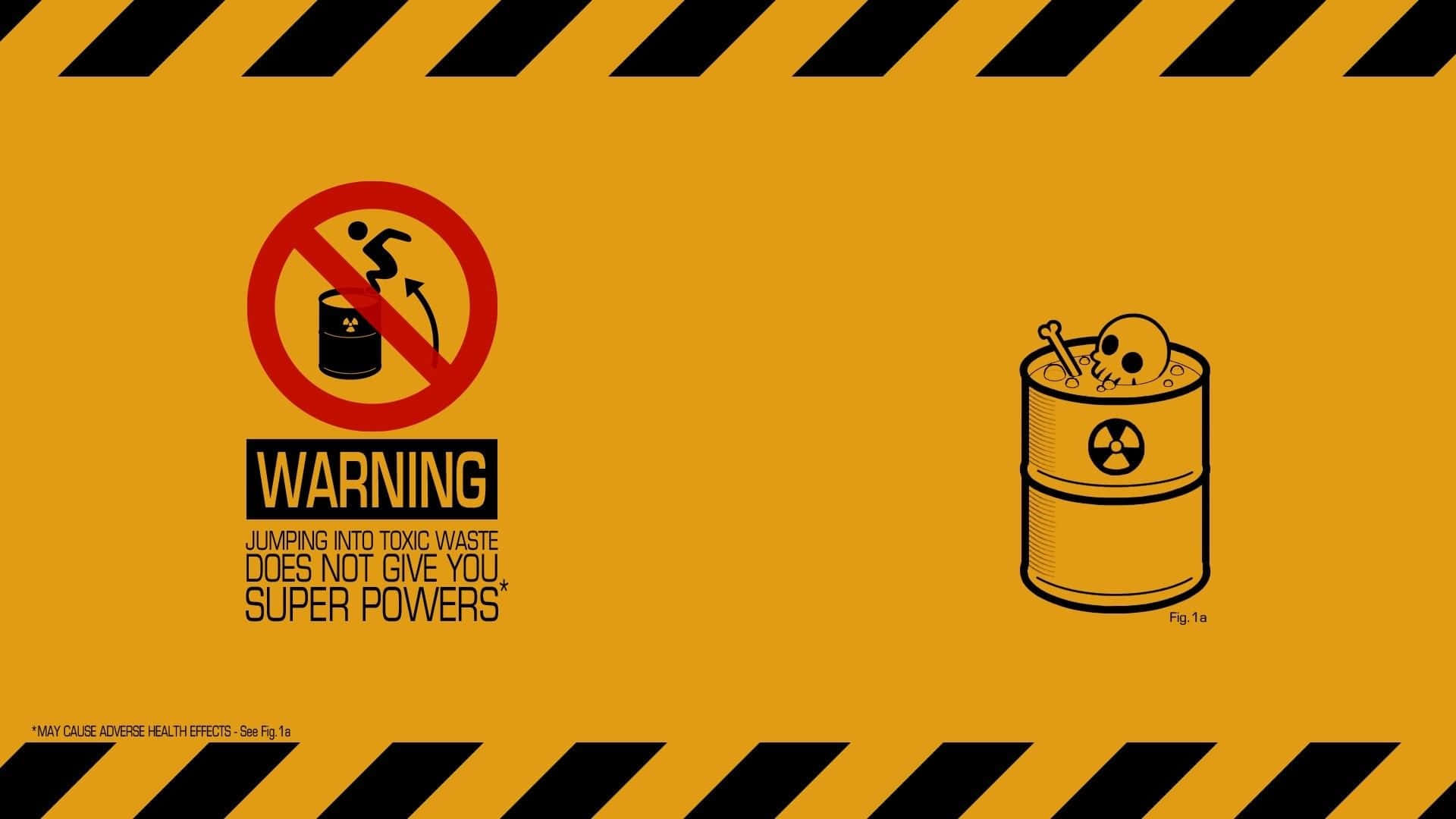 High Alert Warning Sign, yellow background, black hazard stripes, Full HD Desktop Wallpaper