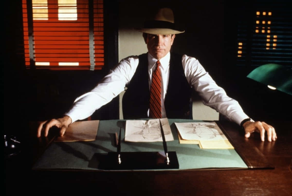 Warren Beatty, fedora, vest, SD Desktop Wallpaper