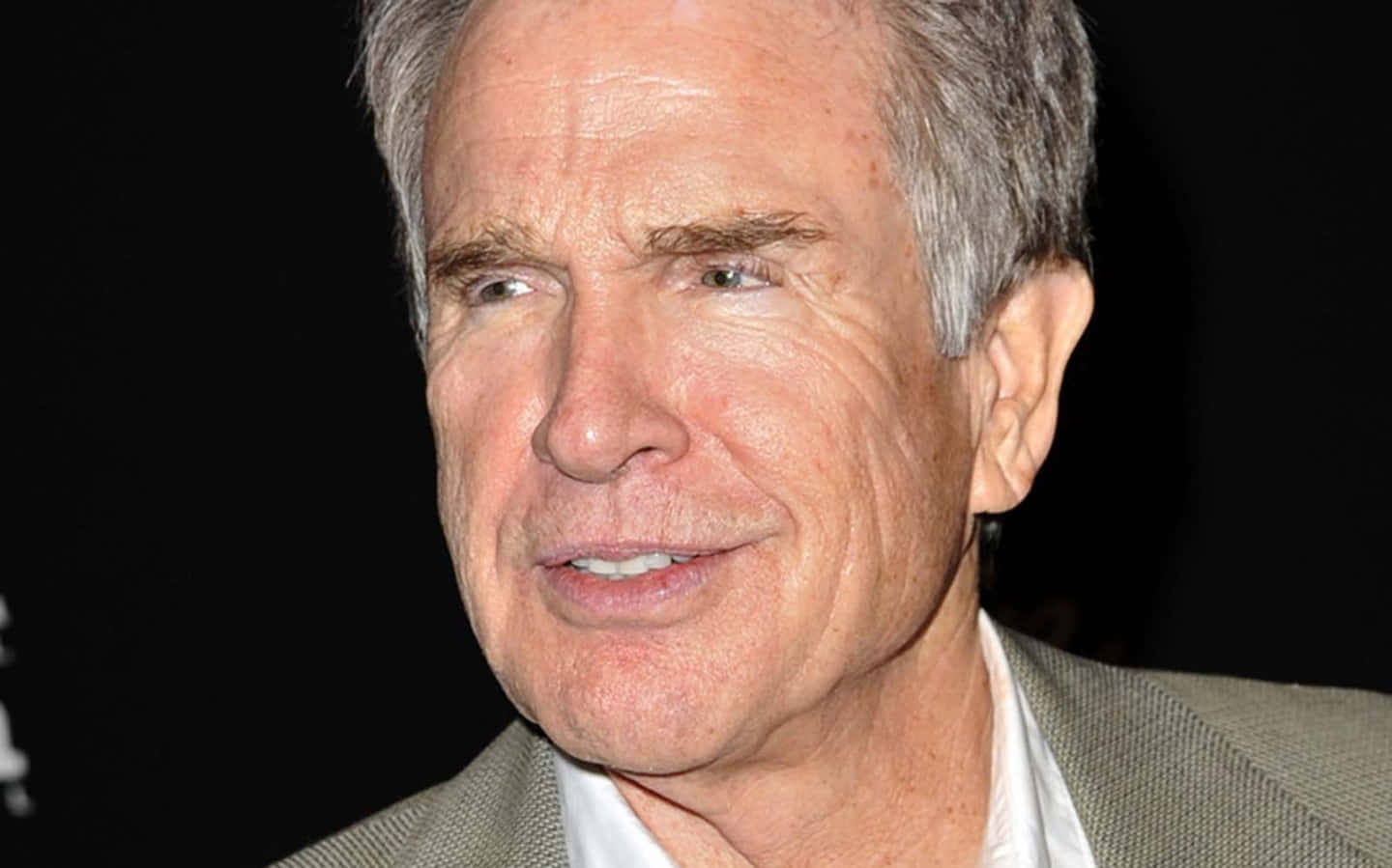 Warren Beatty, beige suit, gray hair, HD Desktop Wallpaper