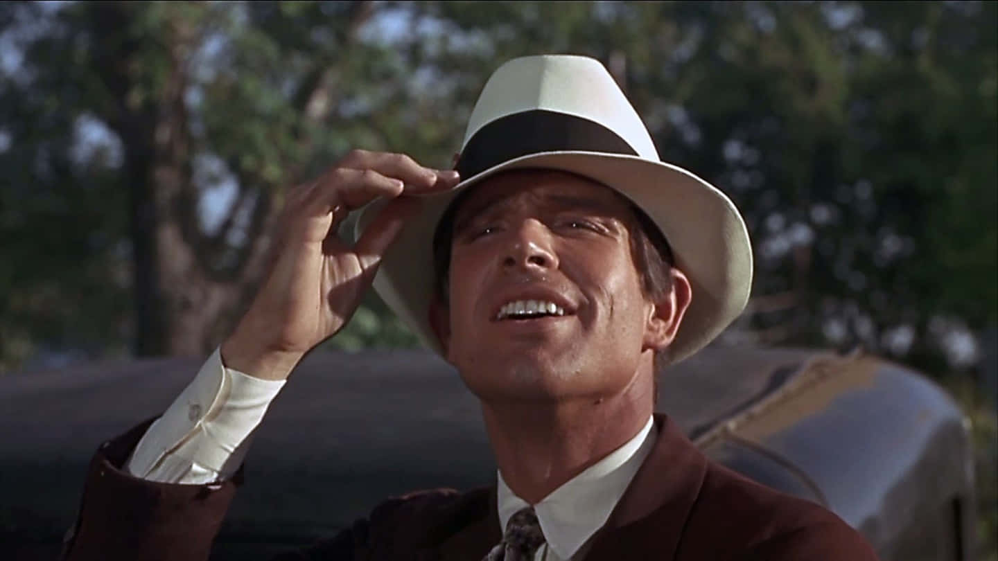 Warren Beatty, white fedora, vintage car, HD Desktop Wallpaper