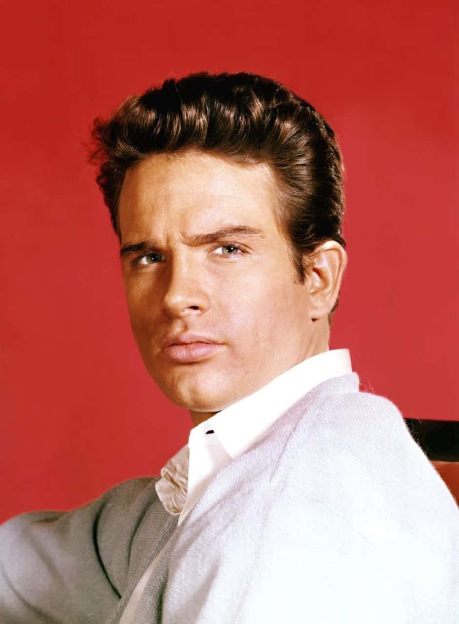 Warren Beatty, white shirt, light gray cardigan, SD Phone Wallpaper