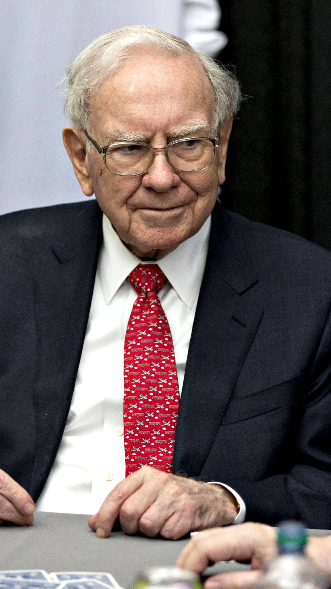 Warren Buffett, white hair, glasses, Full HD Phone Wallpaper