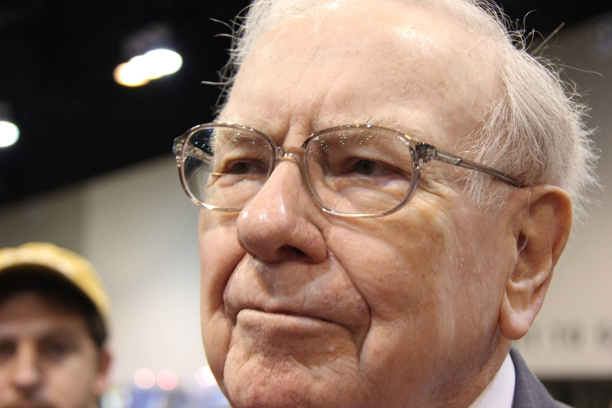 Warren Buffett, glasses, white hair, Full HD Desktop Wallpaper