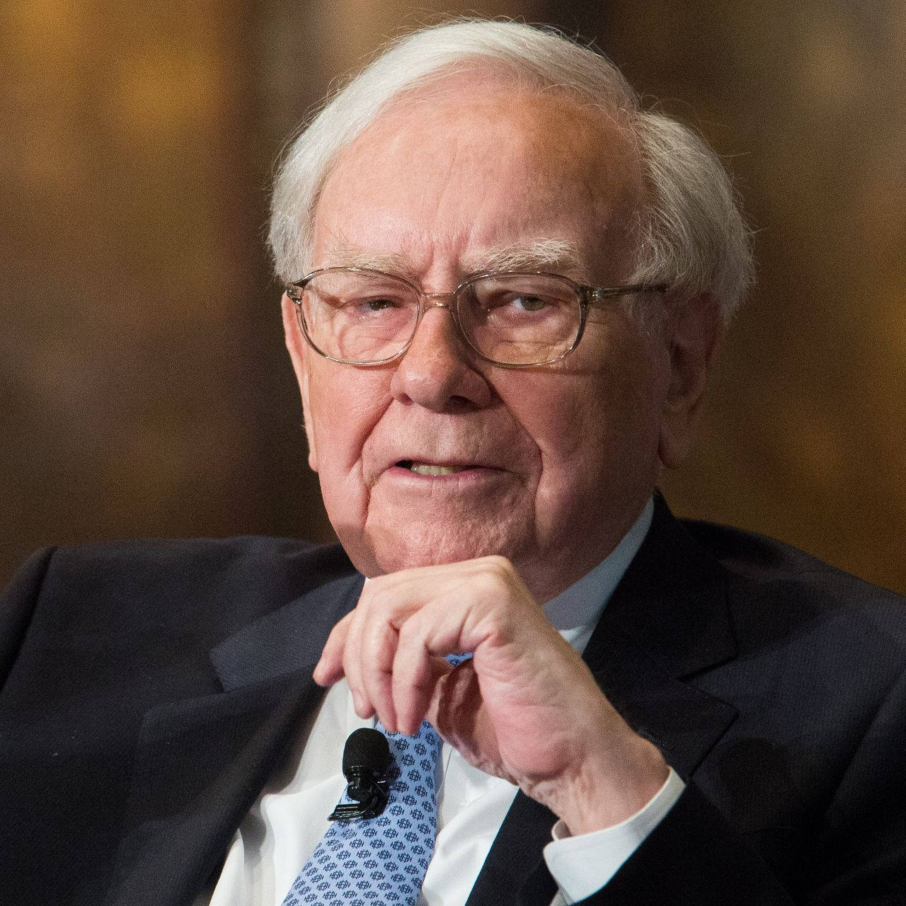 Warren Buffett, dark suit, patterned tie, HD Desktop Wallpaper