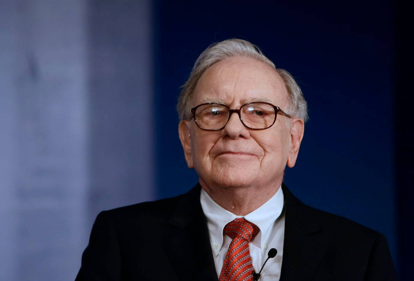Warren Buffett, dark suit, red tie, HD Desktop Wallpaper