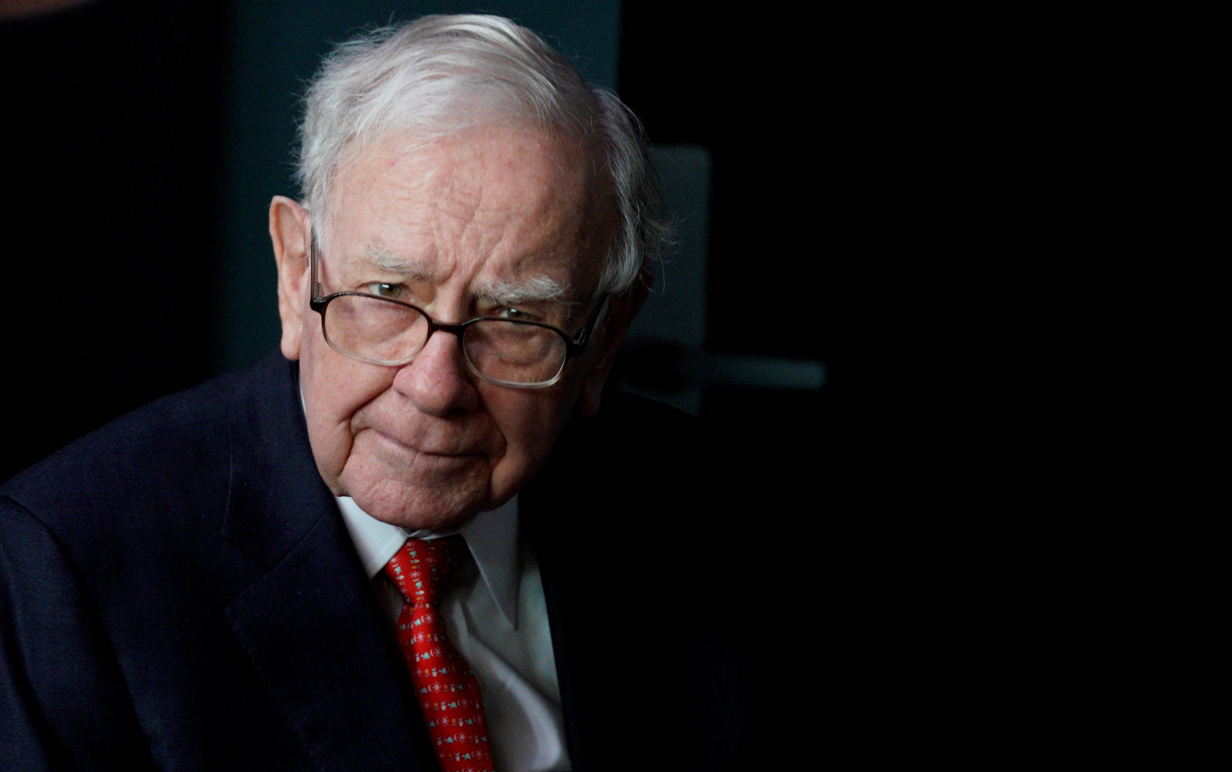 Warren Buffett, white hair, glasses, Full HD Desktop Wallpaper