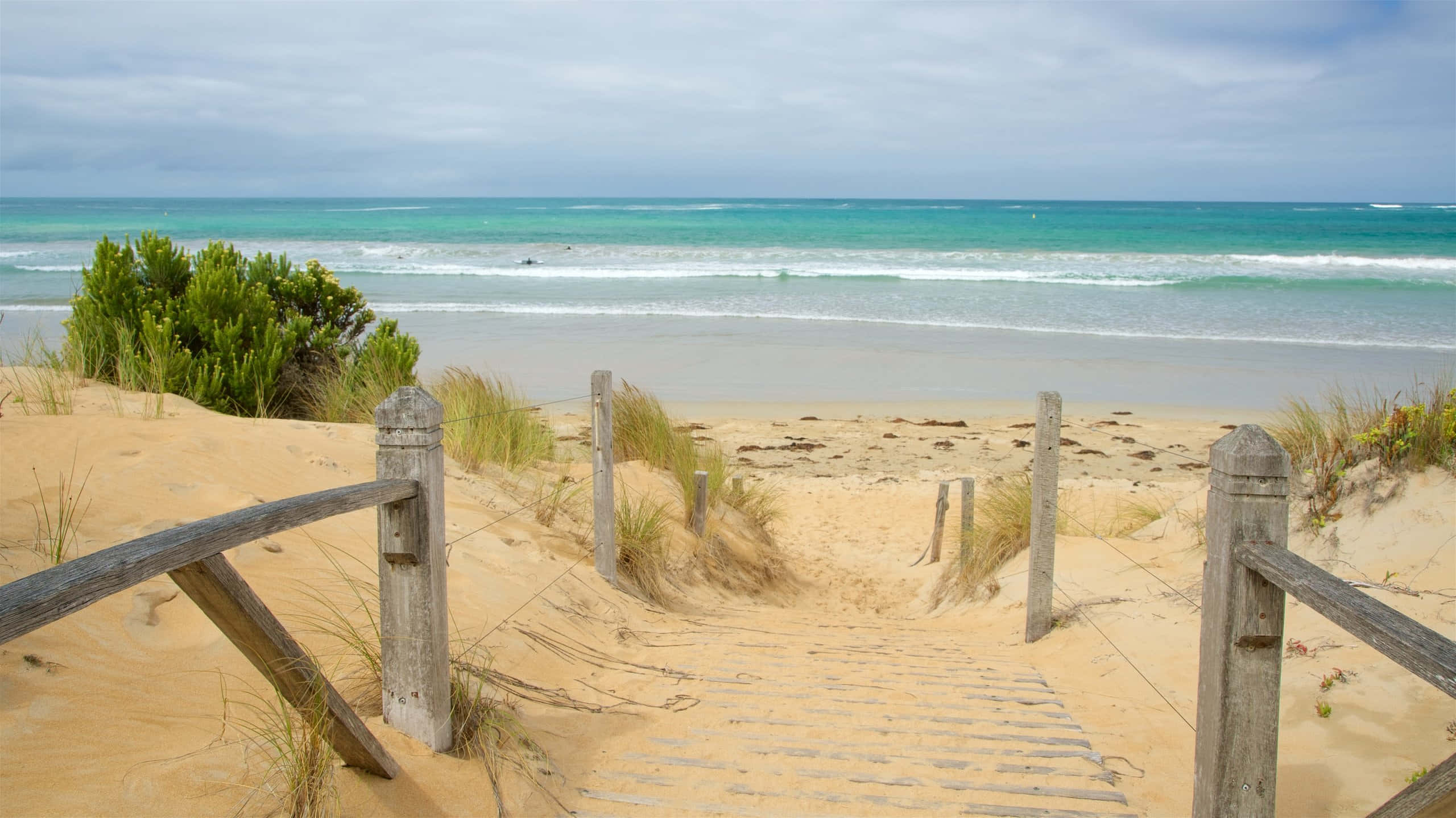 Warrnambool Beach, sunset, golden sand dunes, 2K Desktop Wallpaper